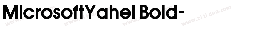 MicrosoftYahei Bold字体转换